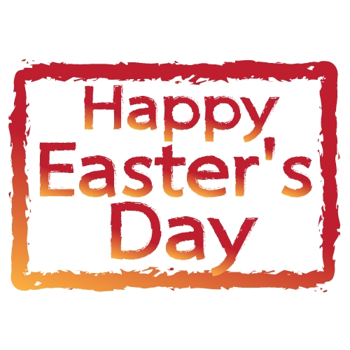 happy easter day lettering background Stock Illustration