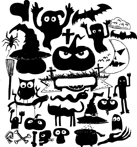 Happy Halloween icon theme and halloween background sign