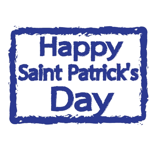 happy Saint Patrick's Day Typographical Background