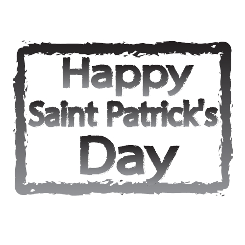 happy Saint Patrick's Day Typographical Background