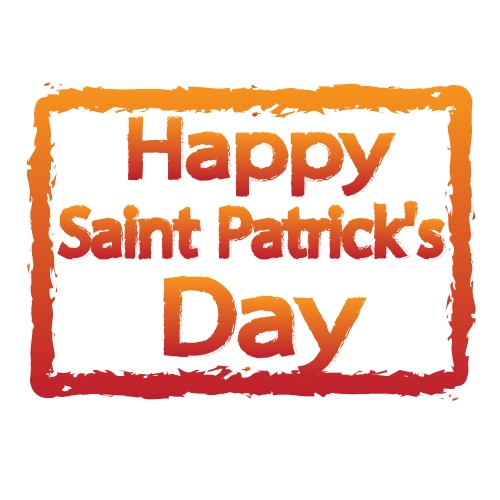 happy Saint Patrick's Day Typographical Background