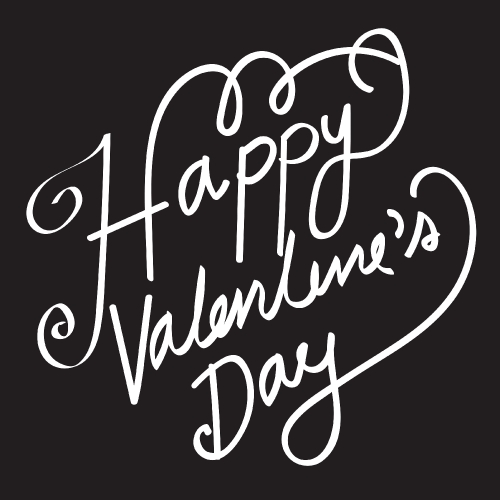 HAPPY VALENTINES DAY Hand Lettering handmade calligraphy vector