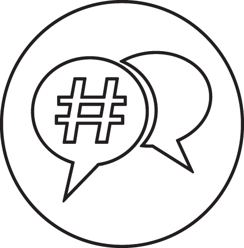 Hashtag social media icon