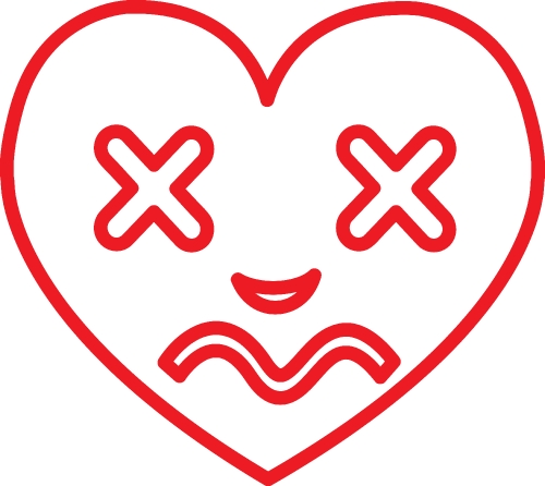 Heart Face Emotion Icon Illustration sign design