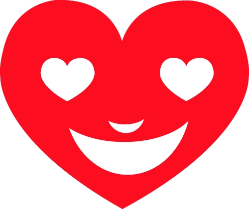 Heart Face Emotion Icon Illustration sign design