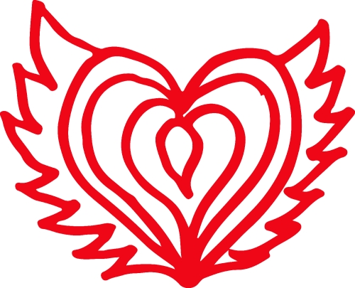 Heart hand draw icon sign design