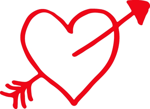 Heart hand draw icon sign design