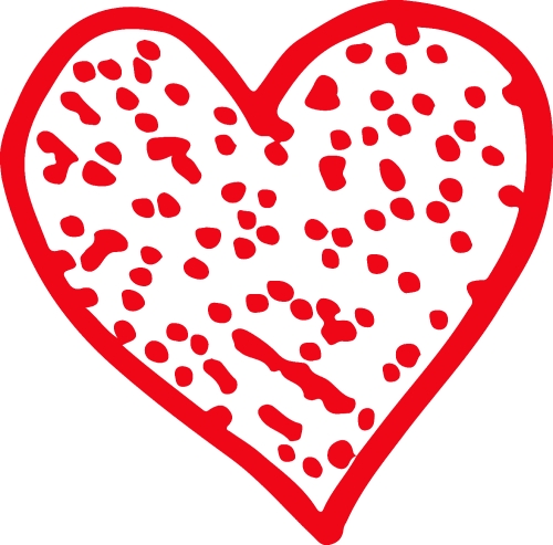 Heart hand draw icon sign design