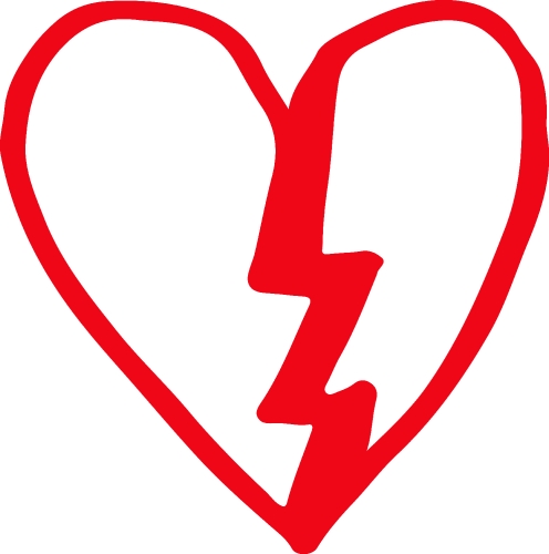 Heart hand draw icon sign design