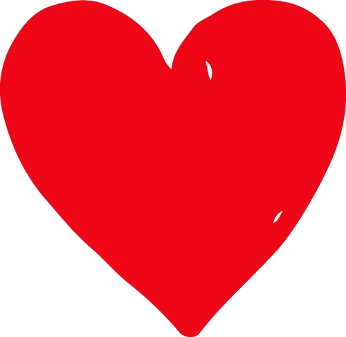 Heart hand draw icon sign design