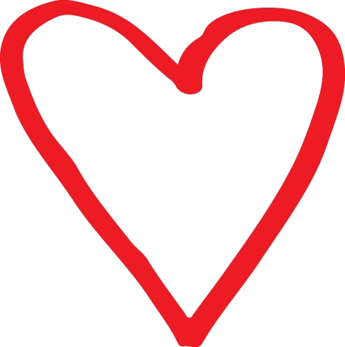 Heart hand draw icon sign design