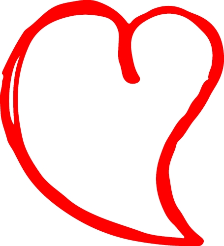 Heart hand draw icon sign design