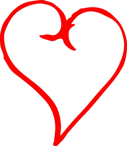 Heart hand draw icon sign design