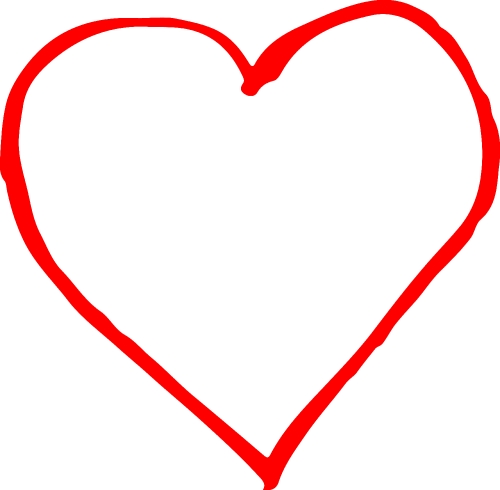 Heart hand draw icon sign design