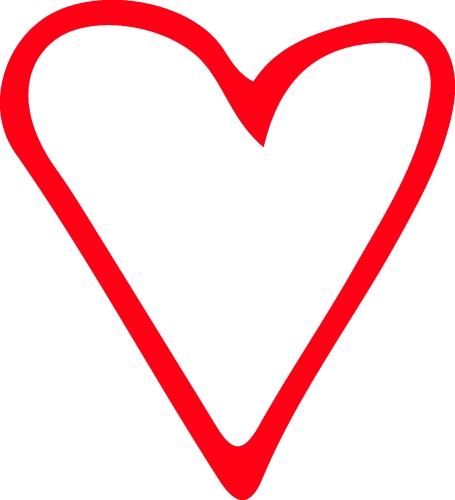 Heart hand draw icon sign design