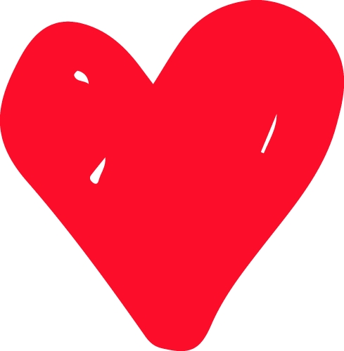 Heart hand draw icon sign design