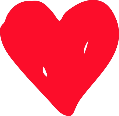 Heart hand draw icon sign design