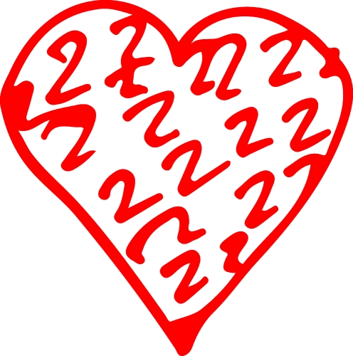 Heart hand draw icon sign design