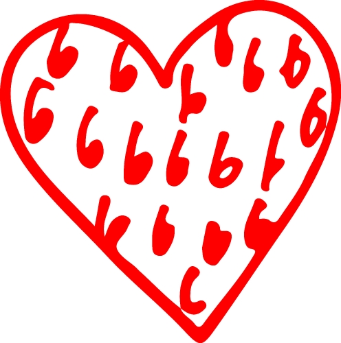 Heart hand draw icon sign design