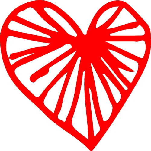 Heart hand draw icon sign design