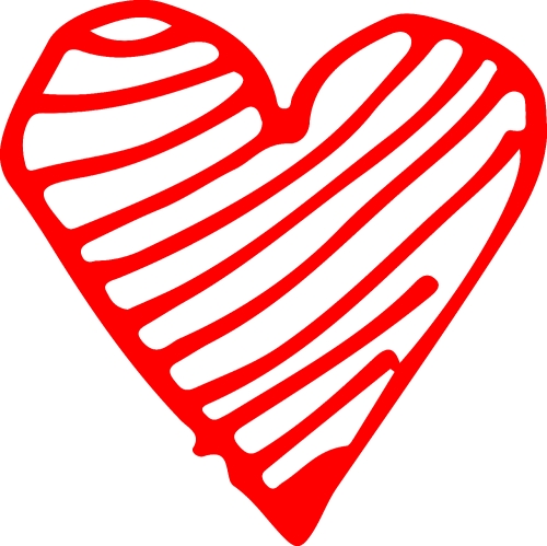 Heart hand draw icon sign design