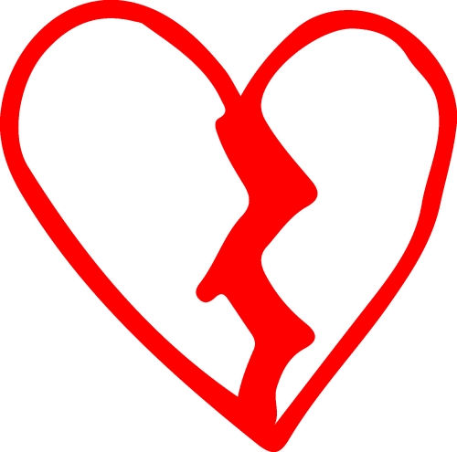 Heart hand draw icon sign design