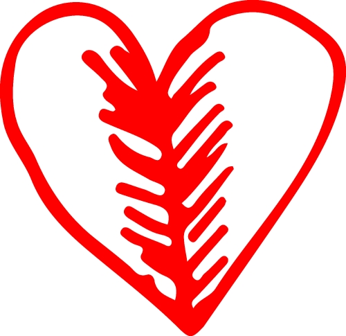 Heart hand draw icon sign design