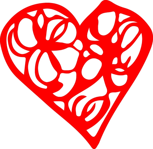 Heart hand draw icon sign design