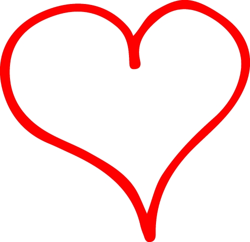 Heart hand draw icon sign design