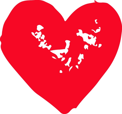 Heart hand draw icon sign design