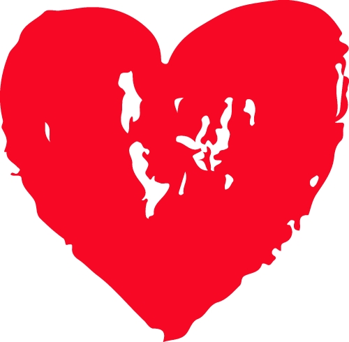 Heart hand draw icon sign design