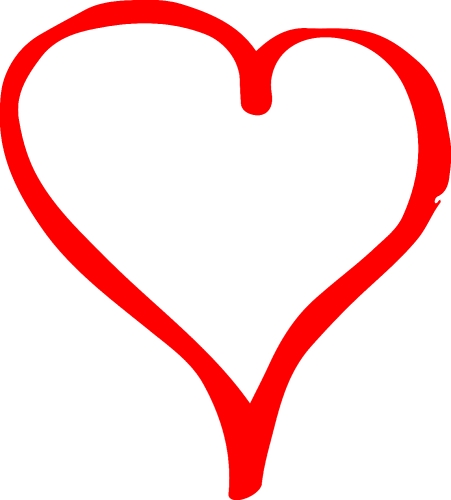 Heart hand draw icon sign design