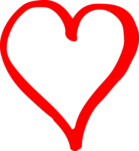 Heart hand draw icon sign design