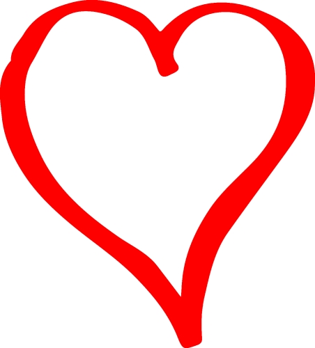 Heart hand draw icon sign design