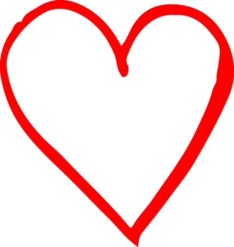 Heart hand draw icon sign design