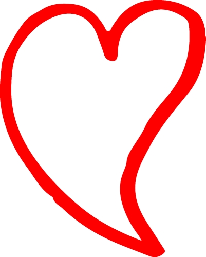 Heart hand draw icon sign design