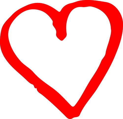 Heart hand draw icon sign design
