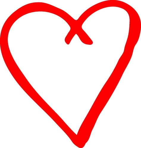 Heart hand draw icon sign design