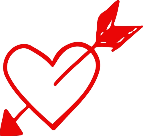 Heart hand draw icon sign design