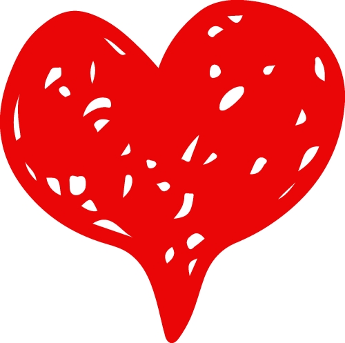 Heart hand draw icon sign design
