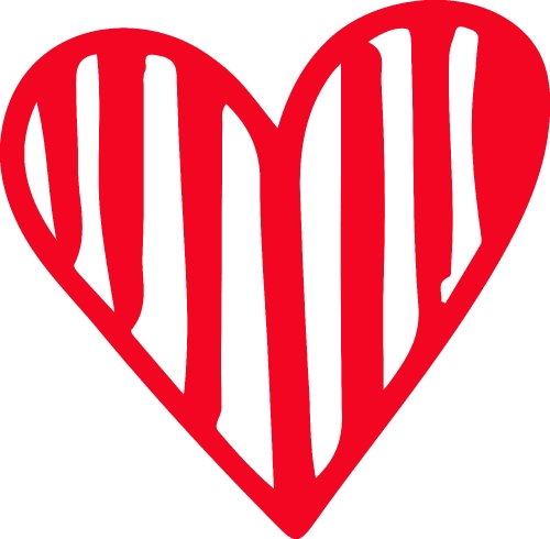 Heart hand draw icon sign design