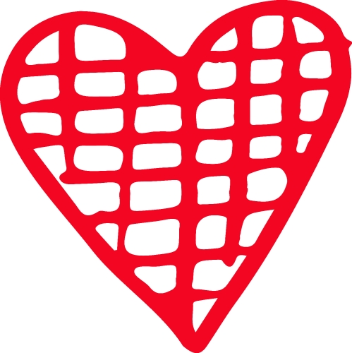 Heart hand draw icon sign design