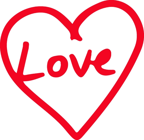 Heart hand draw icon sign design