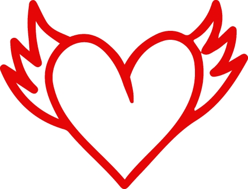 Heart hand draw icon sign design