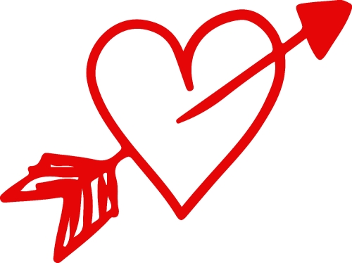 Heart hand draw icon sign design