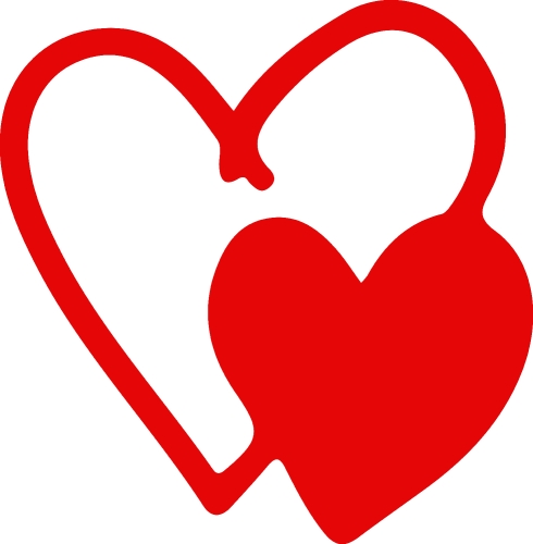 Heart hand draw icon sign design