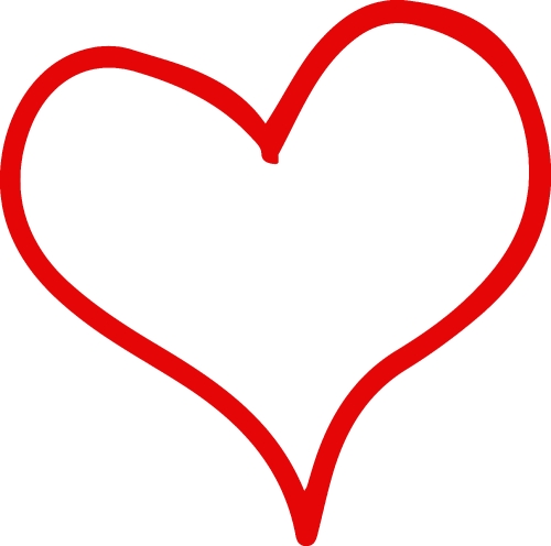Heart hand draw icon sign design