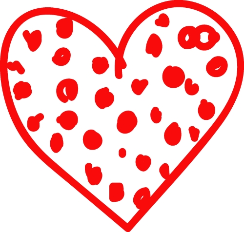 Heart hand draw icon sign design