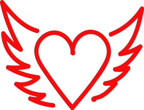 Heart hand draw icon sign design