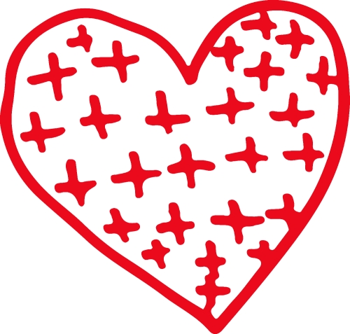 Heart hand draw icon sign design